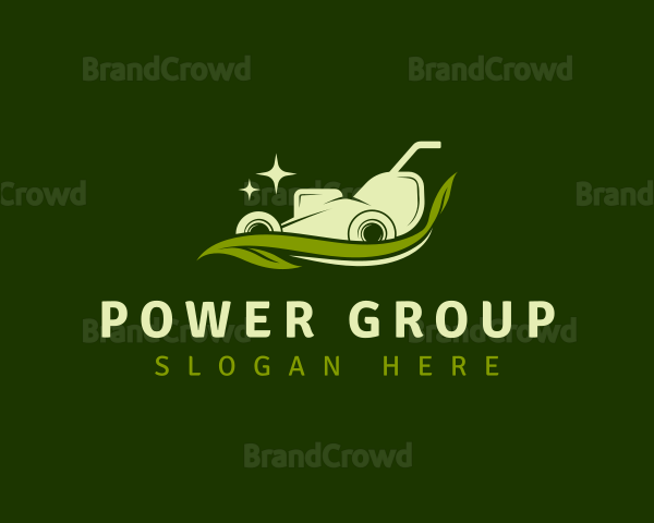 Lawn Mower Landscaping Tool Logo