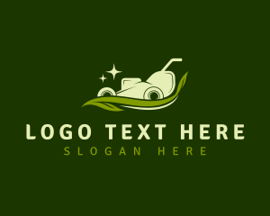 Plant - Lawn Mower Landscaping Tool logo design