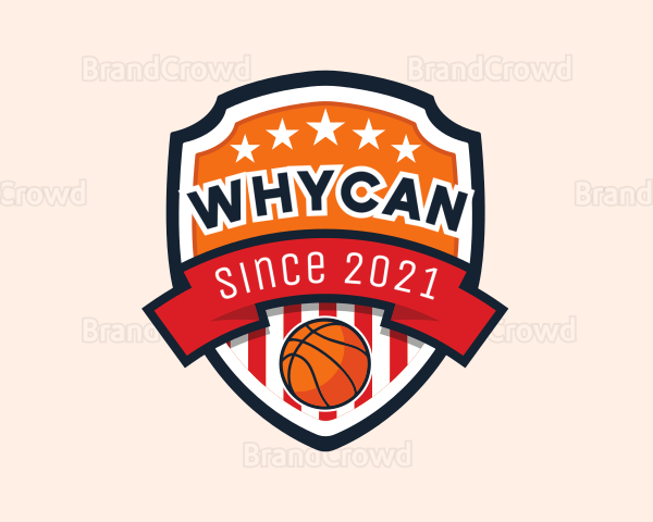 Basketball Shield Tournament Logo