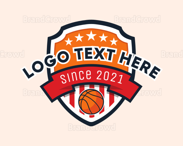 Basketball Shield Tournament Logo