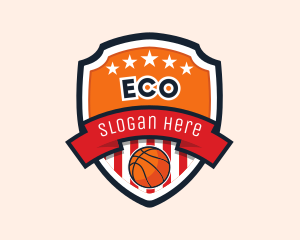 Basketball Shield Tournament Logo