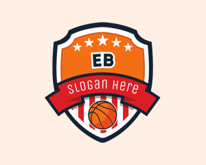 Basketball Shield Tournament Logo