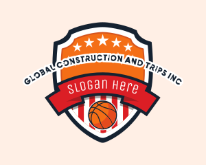 Basketball Shield Tournament Logo