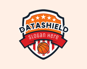 Basketball Shield Tournament Logo