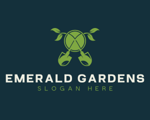 Gardener Shovel Plant logo design