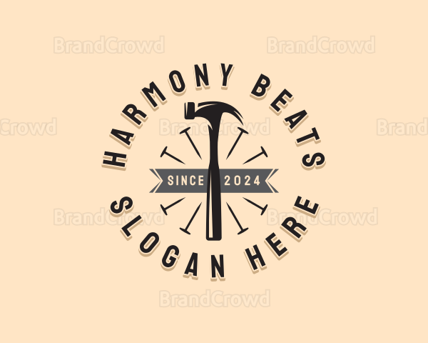 Hammer Repair Carpentry Logo