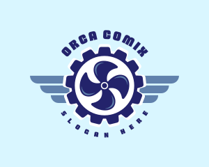 Propeller Gear Wing Logo