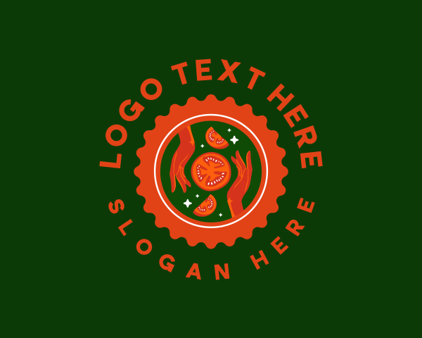 Vegan - Vegan Tomato Fruit logo design