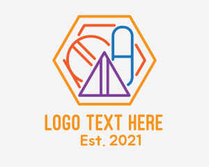 Vitamins - Hexagon Medical Pill logo design