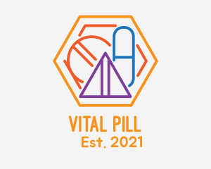 Pill - Hexagon Medical Pill logo design