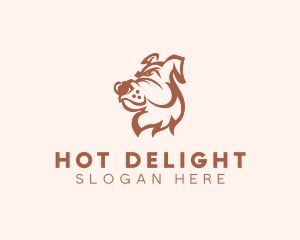 Bulldog Dog Grooming logo design