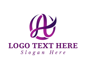 Business Cursive Letter A logo design
