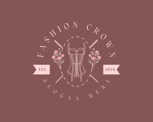 Fashion Needle Corset logo design