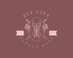 Corset - Fashion Needle Corset logo design