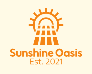 Orange Solar Panel  logo design