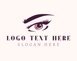 Makeup Tutorial - Eye Beauty Makeup logo design