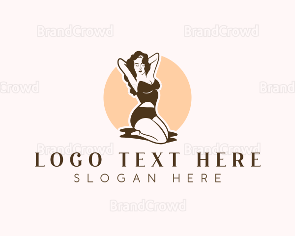 Retro Woman Makeup Logo