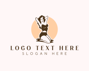 Retro Woman Makeup Logo