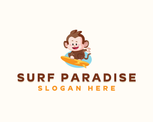 Surf Monkey Wave logo design