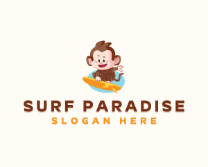 Surf - Surf Monkey Wave logo design