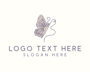 Embroidery - Butterfly Needle Tailoring logo design