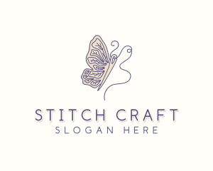 Tailor - Butterfly Needle Tailoring logo design