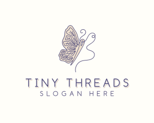 Butterfly Needle Tailoring logo design