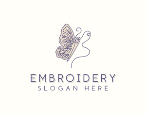 Butterfly Needle Tailoring logo design