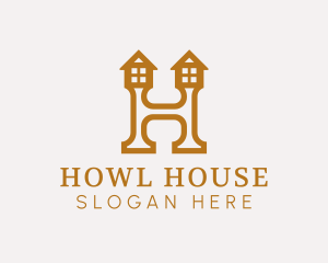 Letter H House logo design