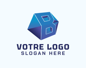 Marketing - 3D Hexagon Letter B logo design