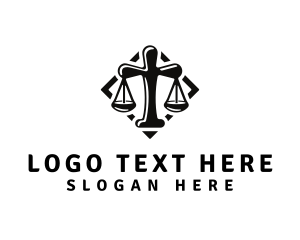 Law - Cross Scale Justice logo design