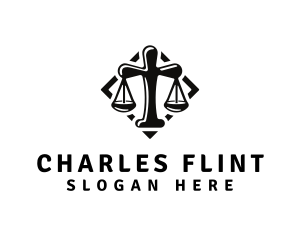 Legal - Cross Scale Justice logo design