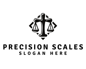 Cross Scale Justice logo design