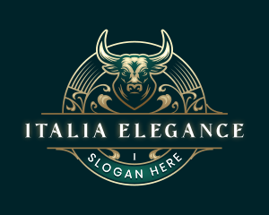 Elegant Bull Bison Ranch logo design