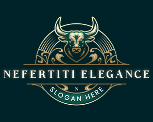 Elegant Bull Bison Ranch logo design