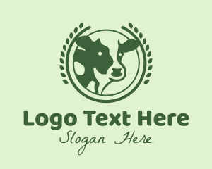 Meat Shop - Farm Cattle Badge logo design