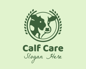 Calf - Farm Cattle Badge logo design