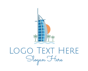 Tower - Dubai Tower Landmark logo design