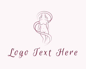 Wax Salon - Erotic Naked Body logo design