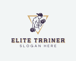 Strong Weightlifter Man logo design