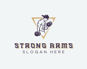 Strong Weightlifter Man logo design