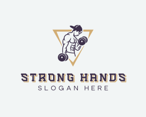 Strong Weightlifter Man logo design