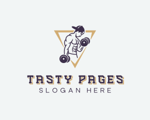 Trainer - Strong Weightlifter Man logo design