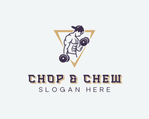Strong Weightlifter Man logo design