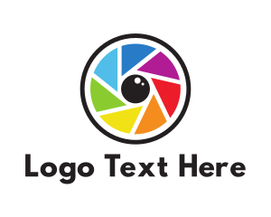 Rainbow - Rainbow Camera Lens logo design