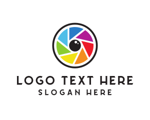 Gay - Rainbow Camera Lens logo design