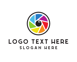 Lgbt - Rainbow Camera Lens logo design
