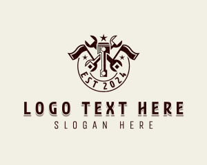 Garage - Mechanical Piston Wrench logo design