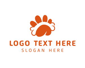 Kennel - Dog Paw Bone logo design