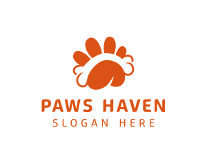 Dog Paw Bone logo design